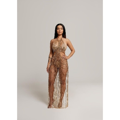 Picture of Stylish women play suit body jewellery chain ramp chain bikini chain fashion