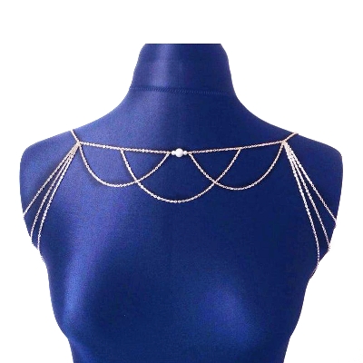 Picture of Stunning Wedding Shoulder Necklace Bridal Shoulder Jewelry for Elegant and Glamorous Look