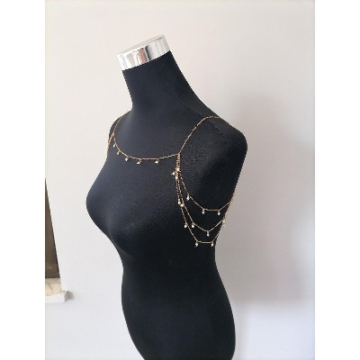 Picture of Three leard sholder herness body jewellery chain fashion jewellery stylish women body jewellery