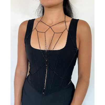 Picture of Angeles wear body jewellery chain play suit body jewellery chain fashion jewellery stylish women beach wear chain