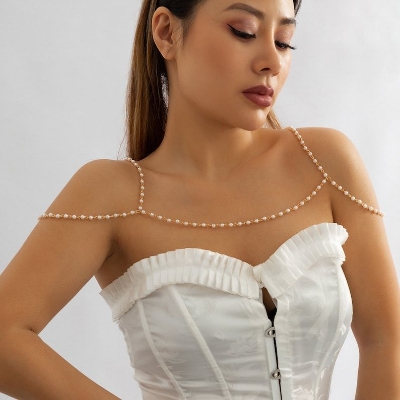 Picture of Indispensable -Quality And Durablity -Multicolor moti shoulder chain fashion wears western pearl boho fashion chain- Innovative