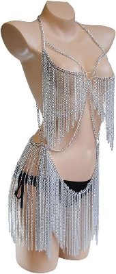 Picture of Stylish women body jewellery chain dress for Angeles body wear and fashion