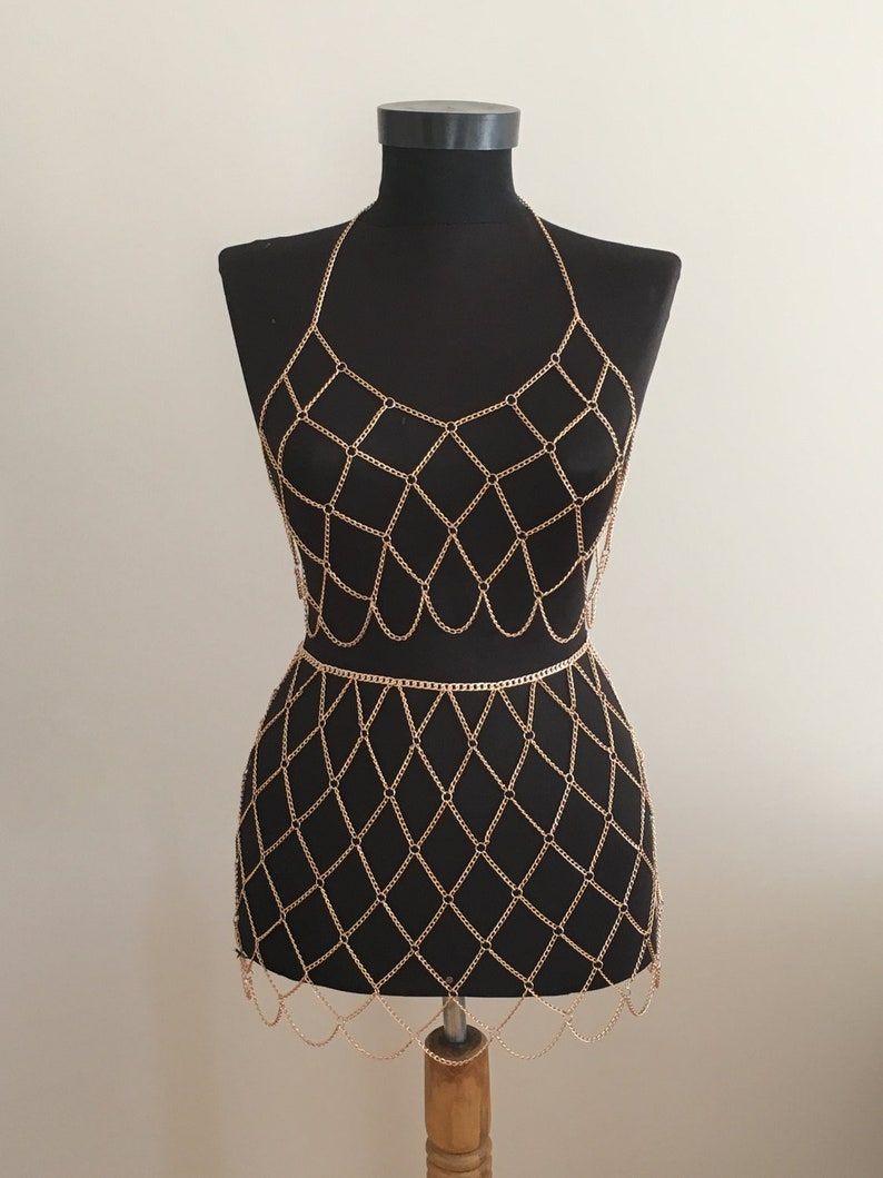 Picture of Refined Taste - Sexy stylish women body jewellery top to bottom fashion bikini chain dress - Durabilty Assured - Elite Expression