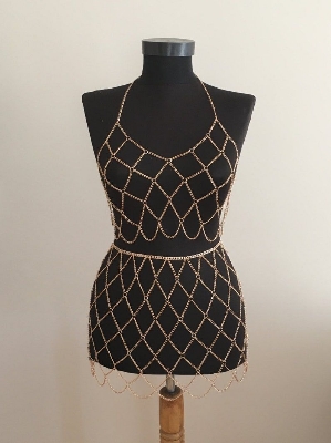 Picture of Refined Taste - Sexy stylish women body jewellery top to bottom fashion bikini chain dress - Durabilty Assured - Elite Expression