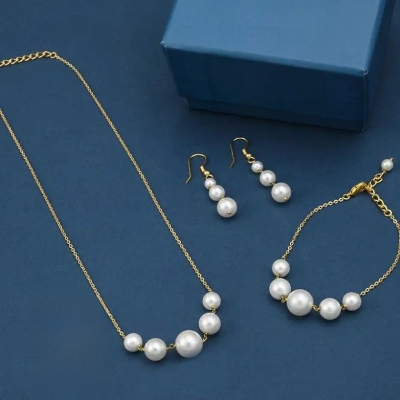 Picture of Western jewellery set chain bracelet and beautiful earrings