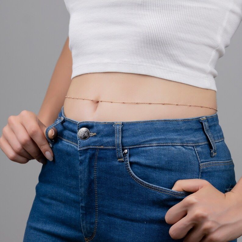 Picture of Premium Gold Plated Body Chain for Women Stylish Fashion Jewelry with Adjustable Fit