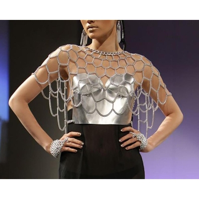 Picture of Premium Quality - Sexy gold shoulder chain, shoulder necklace, Rave clothing, holiday jewelry, wedding jewelry, - Couture - High-end