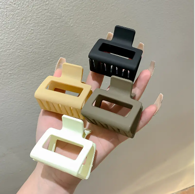 Picture of 12 Pcs mate colour Korean Style Clips For Girl hair claw clip