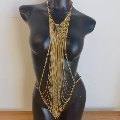 Picture of Korean style body jewellery chain fashion jewellery chain women body jewellery