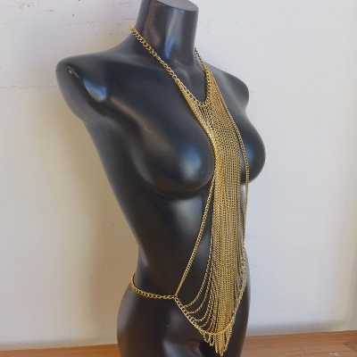 Picture of Korean style body jewellery chain fashion jewellery chain women body jewellery