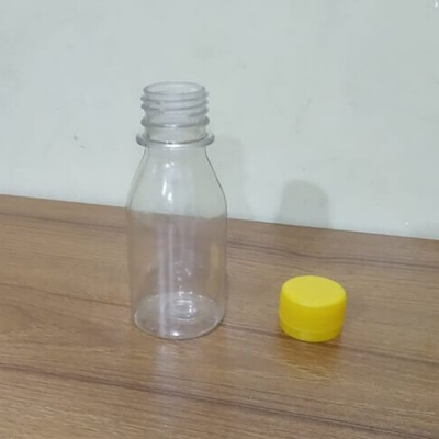 Picture of 100ml Empty Plastic Bottle with Yellow Cap