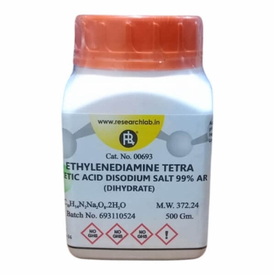 Picture of EDTA Disodium Salt 99% AR 500g (Ethylenediamine Tetra acetic Acid) RL