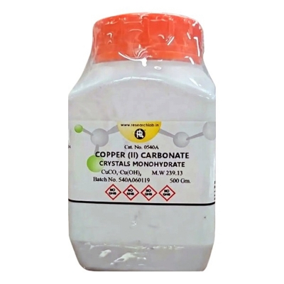 Picture of Copper (II) Carbonate Monohydrate 500g ResearchLab India