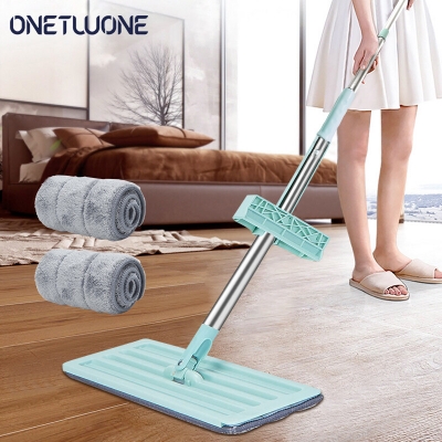 Picture of 360 Magic Mop Floor Cleaning House Cleaner Microfiber Mop Squeeze Flat Mop 360 Rotation Spin Mop Wet Dry Floor Cleaning Tool