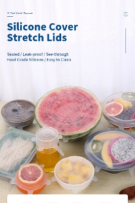 Picture of Food Grade 6 Pack Silicone Stretch Lids