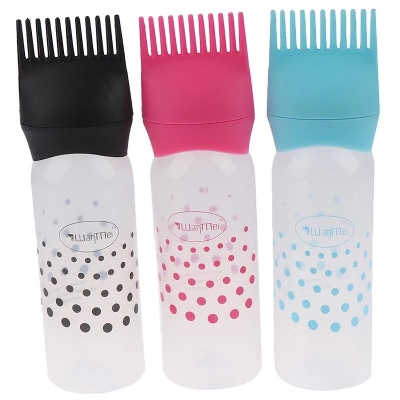 Picture of Multi-functional Hair Dyeing Treatment Oil Cream Shampoo Bottle Oil Coloring Dispensing Applicator Brush Tip Tool