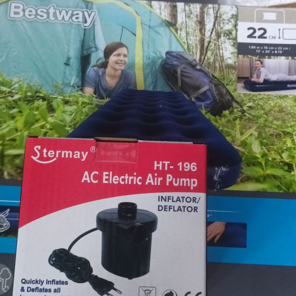 Picture of Portable Inflatable Mattress Air Bed for Outdoor Indoor for Single with electric pumper