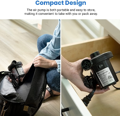 Picture of Electric Air Pump for Swimming Ring Inflatable Boat and Air Mattress