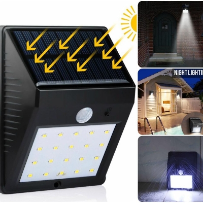 Picture of 30 LED Solar Lights Outdoor Lighting Waterproof Solar Powered Motion Sensor Light Wireless Security Lights Outside Wall Lamp for Driveway Patio Garden Path