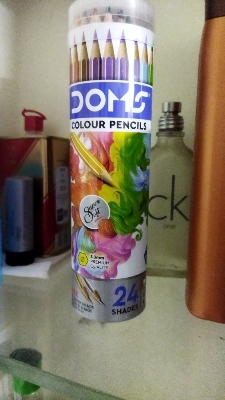 Picture of Doms 24 Colour Pencil Round Tin