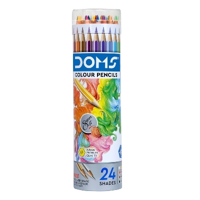 Picture of Doms 24 Colour Pencil Round Tin