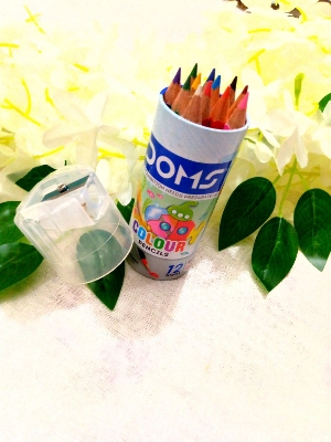 Picture of DOMS Colour Pencil 12 Shades Tin Pack – Half Size