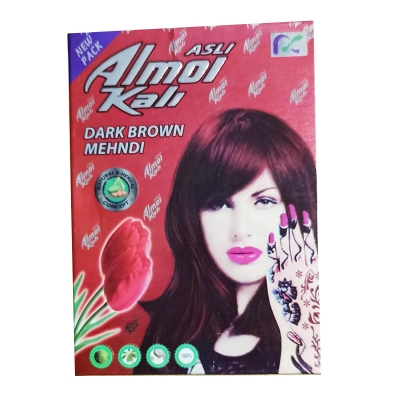 Picture of Almol Kali Dark Brown Hair Colour Mehndi Gura Natural & Herbal Karachi-Pakistani Mehndi Gura 50g