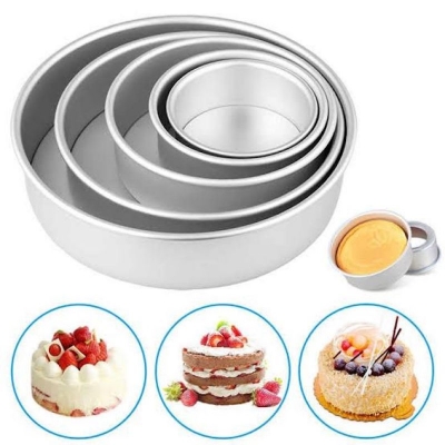 Picture of 0 4Pcs Round shape Cake Mold,Aluminum Round cake mold 4pis set,Make Cake,Pudding And More,Oven Proof Cake Pan Set.