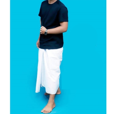 Picture of Cotton Lungi for Men-White color