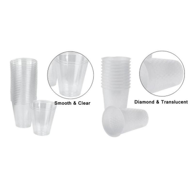 Picture of Small Clear Plastic Cups  250 Ml. 100pcs Hard Disposable Cups  Plastic Cups  Plastic Cocktail Glasses  Plastic Drinking Cups  Plastic Party Punch Cups  Bulk Wedding Plastic Tumblers
