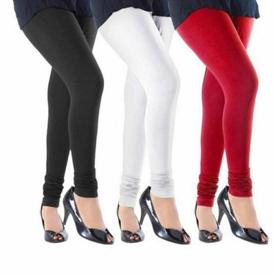 Picture of Women's Cotton Churidar Leggings Yoga Ethnic Leggings Pack of 3