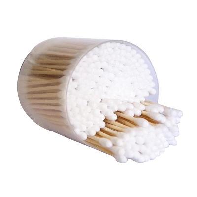 Picture of Cotton Swab 100 Pcs - Medical Cotton Swabs - Cotton Swabs Double Tipped Cleaning Swab, High Quality Absorbent Cotton - Multi-Functional, Safe, High Absorbency And Hygiene