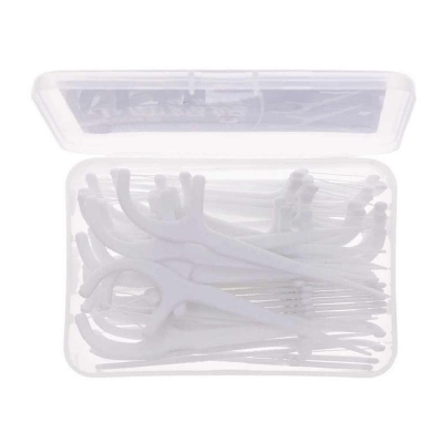 Picture of Dental Floss Interdental Brush Clean Teeth Dental Floss Stick Toothpicks Plastic Toothpicks Oral Hygiene-30pcs