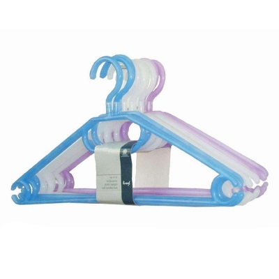Picture of Moving Strong Premium Quality Plastic Hangers 1 Color 6 Pcs Set Blue, Orange, Red, Green And Black - Hanger