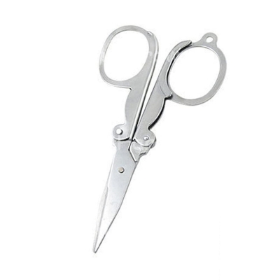 Picture of Stainless Steel Traveling Foldable Scissor | Small Size for Sewing and Kitchen Use - Quality Travel Pocket Kachi Scissor