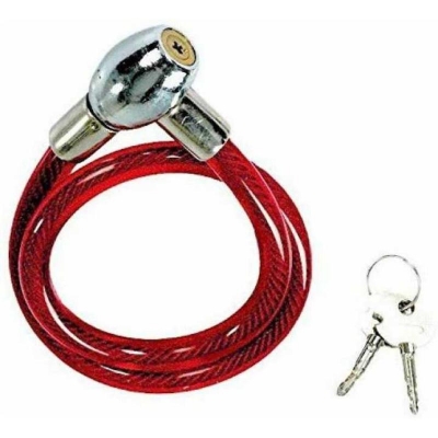 Picture of Bicycle Lock Heavy Duty Multipurpose Cable Lock for Bike, Luggage, Helmet, Steel Keylock, Anti-Theft ()
