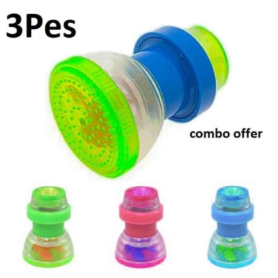 Picture of Kitchen And Bathroom Tap Shower Sprinkler Plastic Shower Head (Standard Size, Multicolour) 3Pes