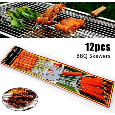 Picture of BBQ Wooden Handle Skewers - 12 pcs