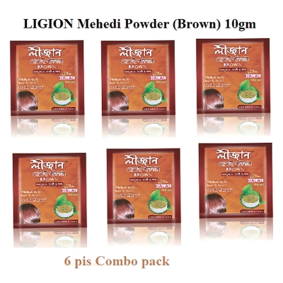 Picture of LIGION Mehedi Powder (Brown) 10gm- 6 pis