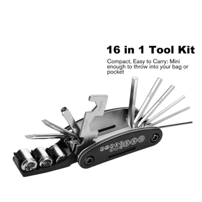 Picture of 16 in 1 Bike Pocket Repair Tools Set Bicycle Multi-functional Tool Kit