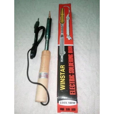 Picture of Soldering Iron Wooden Grip AC 220 Volt-100 Watt
