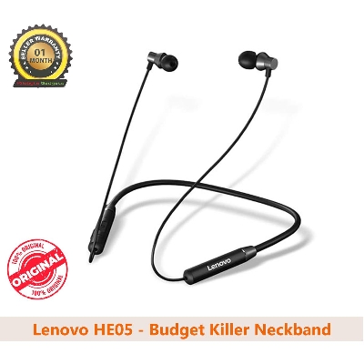 Picture of Lenovo HE05 Wireless Magnetic Neckband Bluetooth Headphone Waterproof Stereo Headset with Mic