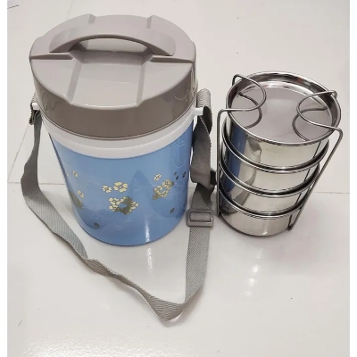Picture of Kiam Monalisa Steel Hot Tiffin Carrier Lunch Pot - Box - Tiffin Box For Office