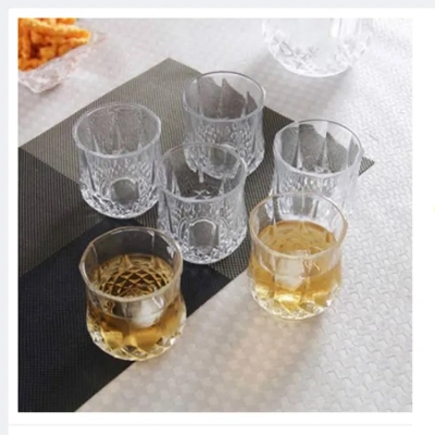 Picture of Water Drinking Shorbot Glass Set - Enjoy Your Beverages In Beautifully Crafted Transparent Glasses - Set Of 6 Glasses (200Ml) By Nt 143
