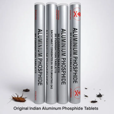Picture of Original Indian Aluminum Phosphide Tablets – Powerful Charpoka, Rat & Insect Killer Fumigation Gas (30 pcs)