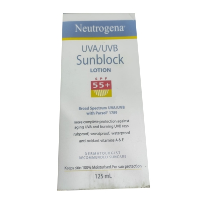 Picture of International USA Product 𝐍𝐞𝐮𝐭𝐫𝐨𝐠𝐞𝐧𝐚 UVA/UVB Sunblock Lotion ( 𝐒𝐏𝐅 55++)-125ml
