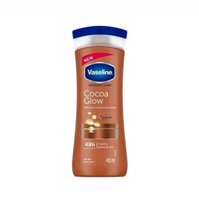 Picture of International Product Skin care Vaselin Intensive Care Cocoa glow body lotion used for male/female - 400 ml