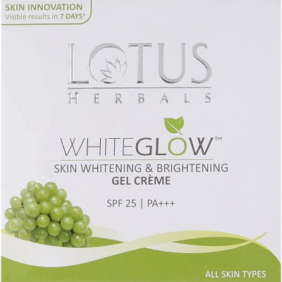 Picture of International Indian Product  Herbals Whiteglow Skin Whitening And Brightening Gel  Face Cream With Spf-25, For All Skin Types, 60g