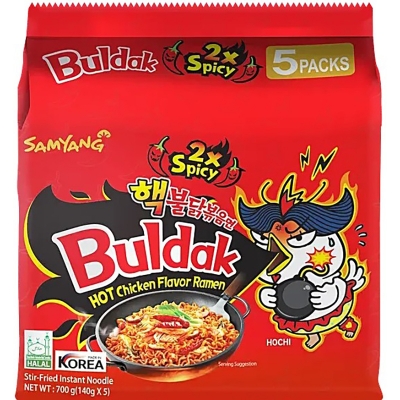 Picture of Samyang buldak noodles hot chicken flavor ramen 2xspicy 140g *5 piece