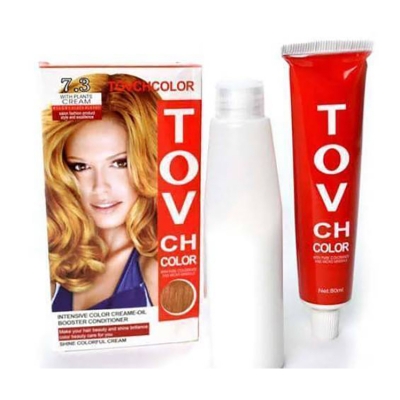 Picture of International Hair styling China product TOVCHCOLOR hair color used for male / female shade no 7.3 - 80 ml X 2